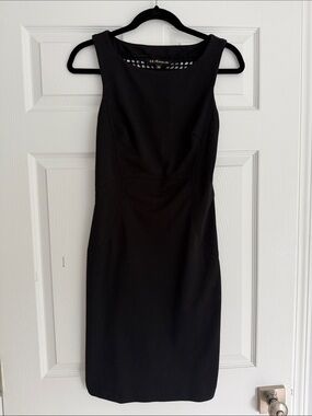 AKIRA Size M Black Sleeveless Mini Sheath Dress